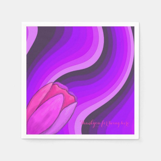 Serviette En Papier Résumé violet (Devant)