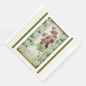 Serviette En Papier Résurrection de Pâques Pascha Fleur de Croix Byzan (Coin)