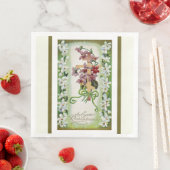 Serviette En Papier Résurrection de Pâques Pascha Fleur de Croix Byzan (En situation)