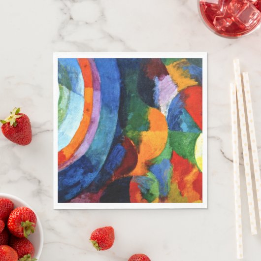 Serviette En Papier Retarder - formes circulaires, soleil, lune, (En situation)