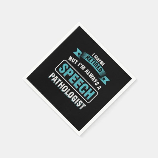 Serviette En Papier Retired SLP Speech Language Pathologist Therapist  (Coin)