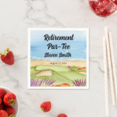 Serviette En Papier Retirement Golf Course by the Beach Invitation (En situation)