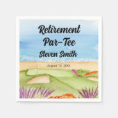 Serviette En Papier Retirement Golf Course by the Beach Invitation (Devant)