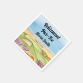 Serviette En Papier Retirement Golf Course by the Beach Invitation (Coin)