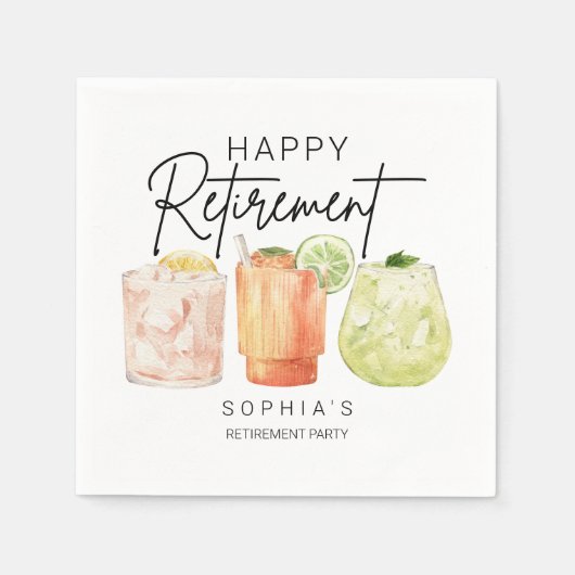 Serviette En Papier Retirement Party (Devant)