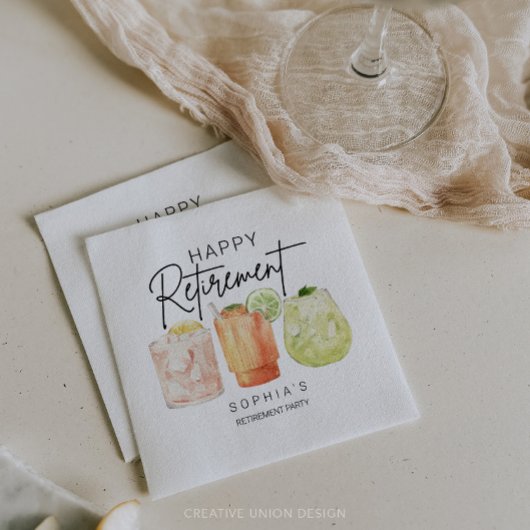 Serviette En Papier Retirement Party