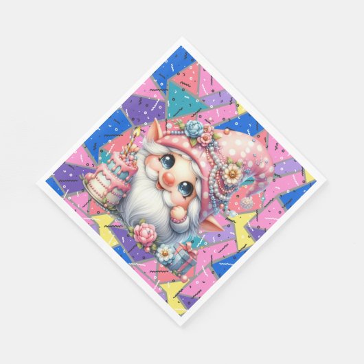 Serviette En Papier Retour À L'Anniversaire Rétro Serviettes (Coin)