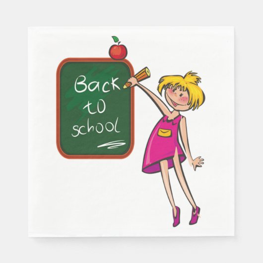 SERVIETTE EN PAPIER RETOUR À L'ÉCOLE (Devant)