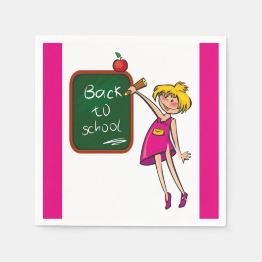 SERVIETTE EN PAPIER RETOUR À L'ÉCOLE (Devant)