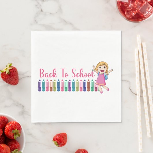 Serviette En Papier retour à l'école (En situation)