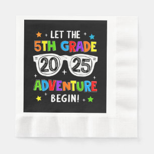 Serviette En Papier Retour à l'école 2025 Que l'aventure de 5e année c