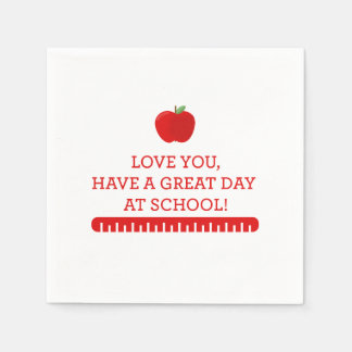 Serviette En Papier Retour à l'école LunchBox Napkin