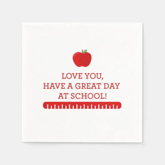 Serviette En Papier Retour à l'école LunchBox Napkin (Devant)