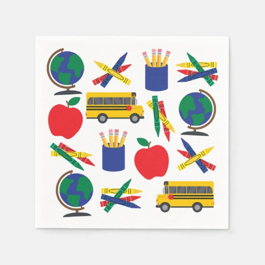 Serviette En Papier Retour à l'école Papier serviettes (Devant)