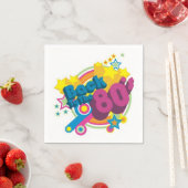 Serviette En Papier Retour aux serviettes Retro 80's Party (En situation)
