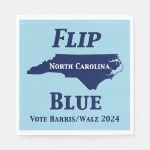 Serviette En Papier Retourner le bleu de Caroline du Nord en 2024