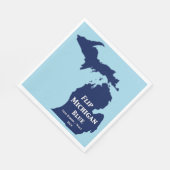 Serviette En Papier Retourner Michigan Blue en 2024 (Coin)