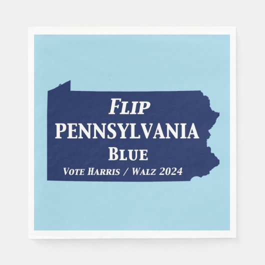 Serviette En Papier Retourner Pennsylvania Blue en 2024 (Devant)