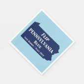 Serviette En Papier Retourner Pennsylvania Blue en 2024 (Coin)