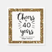 Serviette En Papier Retrait de la Parties scintillant d'or (Devant)