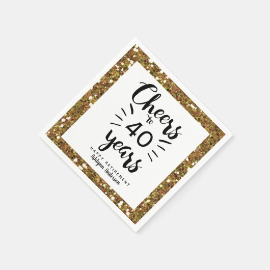 Serviette En Papier Retrait de la Parties scintillant d'or (Coin)