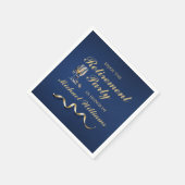Serviette En Papier Retraite Classique Classique Champagne Verre Bleu (Coin)