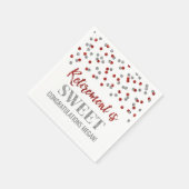 Serviette En Papier Retraite Confetti Argent Rouge est doux (Coin)
