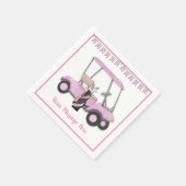 Serviette En Papier Retraite d'anniversaire des femmes Pink Golf Theme (Coin)