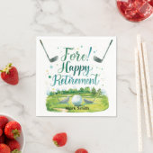 Serviette En Papier Retraite de golf avec boule sur vert (En situation)