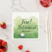 Serviette En Papier Retraite de golf avec boule sur vert (En situation)