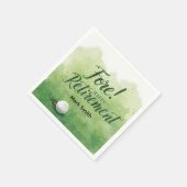 Serviette En Papier Retraite de golf avec boule sur vert (Coin)