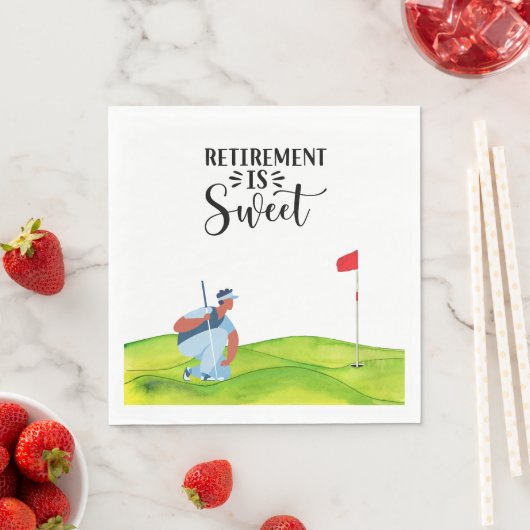 Serviette En Papier Retraite de golf pour golfeur (En situation)