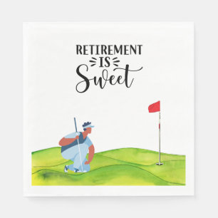 Serviette En Papier Retraite de golf pour golfeur