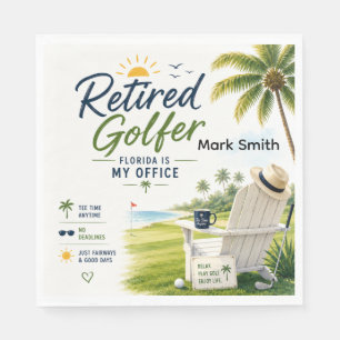 Serviette En Papier RETRAITE DE GOLF Tee off ParTee pour golfeur