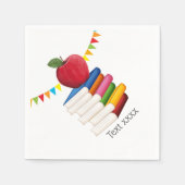 Serviette En Papier retraite d'enseignant, Apple, retraite d'enseignan (Devant)