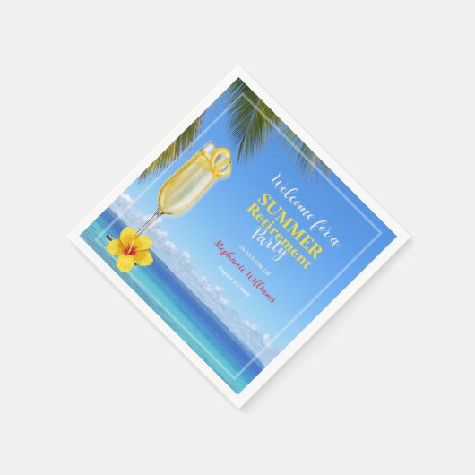 Serviette En Papier Retraite des femmes Summer Ocean Cocktail Party (Coin)