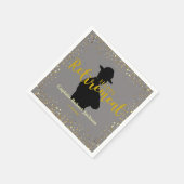 Serviette En Papier Retraite des soldats de l'État gris et noir (Coin)