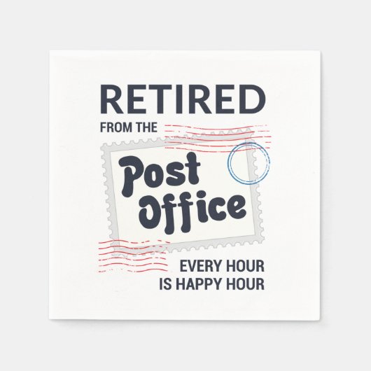 Serviette En Papier Retraite des travailleurs de la poste Mailman Funn (Devant)