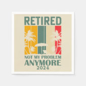 Serviette En Papier Retraite drôle personnalisée officiellement à la r (Devant)