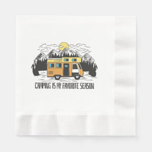 Serviette En Papier Retraite en camping-car à la montagne