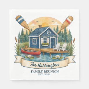 Serviette En Papier Retraite familiale au chalet rustique au bord du l