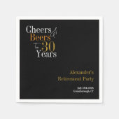 Serviette En Papier Retraite fête 30 ans Cheers et bières (Devant)