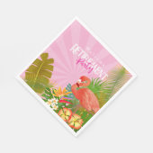 Serviette En Papier Retraite flamant rose  (Coin)