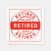 Serviette En Papier Retraite Fun ! Partie de retraite personnalisée (Devant)