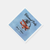 Serviette En Papier Retraite Globe Travel Plane Plane Places (Coin)