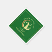 Serviette En Papier Retraite Golf Party Classic Green Golden Player (Coin)