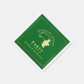 Serviette En Papier Retraite Golf Party Classic Green Golden Player (Coin)