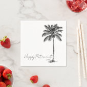 Serviette En Papier Retraite minimale tropicale des palmiers à coco (En situation)