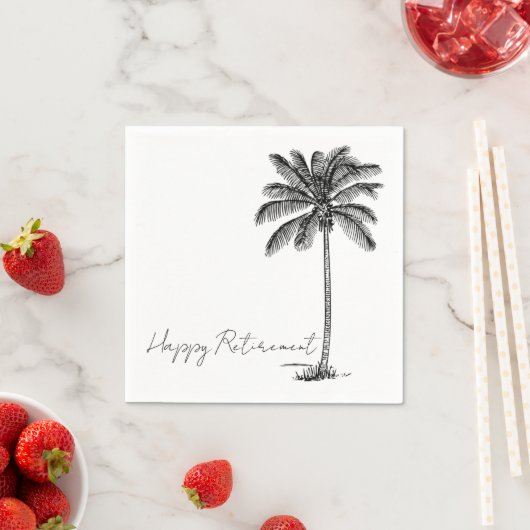 Serviette En Papier Retraite minimale tropicale des palmiers à coco (En situation)