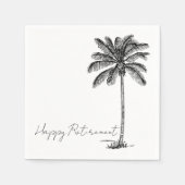 Serviette En Papier Retraite minimale tropicale des palmiers à coco (Devant)
